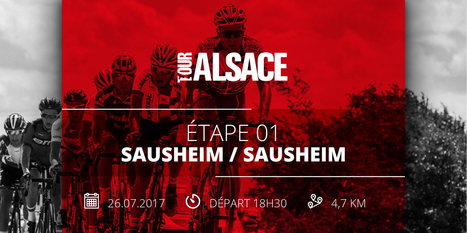 Tour Alsace 2017 étape à sausheim présentation sur circuit mercredi 26 juillet