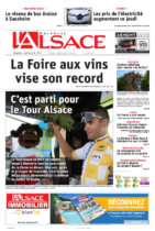 01.08.2019 - Page de couv - C'est parti pour le Tour Alsace